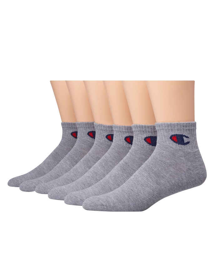 Champion Ankle 6-Pairs Erkek Çorap Gri ( UFXSHQ045 )